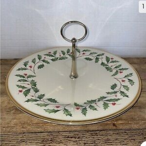 🎄Lenox Holly Berry Single Serving Plate